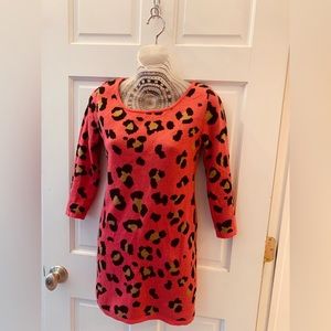 pink leopard print sweater